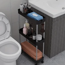 1 pezzo Carrello salvaspazio ultra sottile, scaffale mobile da bagno, scaffale multifunzione, scaffale per spazio stretto da bagno, accessori da bagno
