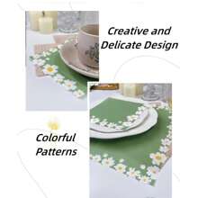 50 piezas/100 piezas Servilletas de papel con diseño de margarita, servilletas desechables decorativas para cena, adecuadas para eventos grandes, fiestas, bodas, Año Nuevo, Día de San Valentín