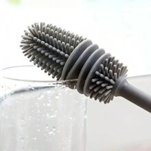 Escova De Lavar Garrafa Mamadeira Copo Taça Silicone Limpa Copo Garrafa Silicone Escova Multiuso Limpa Copo Garrafa