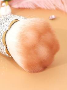 1 Peça Pincel de Maquiagem de Luxo em Formato de Rosa com Decoração de Strass, Pincel Blush Grande, Pincel de Arte de Unhas e Pincel de Limpeza de Poeira, Pincel de Base, Pincel Corretivo, Pincel Blush, Pincel Contorno, Pincel Blush, Pincel Bronzer, Pincel Pó, Pincel Base, Pincel Blush