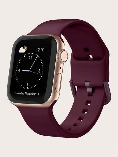 1pc Unisex Silicone Sports Watch Band Compatible With Apple Watch Band 38mm 40mm 41mm 42mm 44mm 45mm 49mm, Compatible With Apple Watch Series 9 Ultra 8 SE 7 6 5 4 3 As A Gift For Students Returning To School