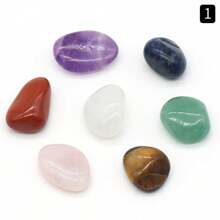 14 Pieces/Set/1pc/7 Chakra Crystal Rolling Double Point Healing Energy Yoga Natural Stone Set, Birthday, Party, Valentine's Day Gift