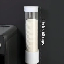No-Drill Universal Disposable Cup Holder, Auto Drinking Cup Dispenser, Paper Cup Rack, Wall Mounted, Household & Water Dispenser Cup Organizer
