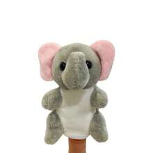 Muñecos de peluche con forma de dedos de León, Tigre, Elefante, Jirafa y Cabra, títeres de animales del bosque para espectáculos