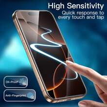 5pcs Screen Protector Compatible With Iphone 16 Pro Max 15 14 Plus 13 12 Mini 11 Tempered Glass Anti Scratch 9H Hardness Case Friendly