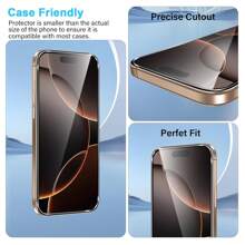 5pcs Screen Protector Compatible With Iphone 16 Pro Max 15 14 Plus 13 12 Mini 11 Tempered Glass Anti Scratch 9H Hardness Case Friendly