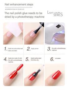 1瓶10毫升美人鱼之泪凝胶指甲油，金色梦幻，LED UV闪光蛋白石变色龙亮片美甲沙龙专用，DIY美甲 - 金色 - 查看 5