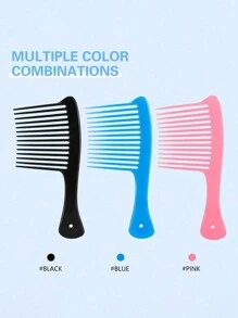 宽齿顺发梳 1/3 件，长而卷曲的头发，特大耙梳，适用于 4c 头发顺发宽齿顺发梳，大型发型梳，适用于卷发、湿发、长发沙龙洗发梳，适用于浓密、长而卷曲的头发，特大耙梳，适用于 4c 头发顺发宽齿顺发梳，大型发型梳，适用于卷发、湿发、长发 - 彩色 - 查看 5