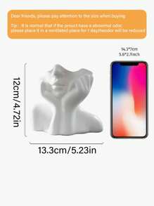 1 pièce Vase en céramique blanc, forme de buste féminin à mi-corps, style boho minimaliste, vase décoratif moderne nordique pour fleurs, décoration de maison, salon, bureau, meilleur cadeau