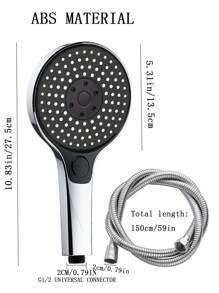 Large Panel Shower Head Large Hole Super Strong Water Pressure Pressurized Bathroom Shower Head, ABS Material Home Bathroom Decor Fall Decor Bathroom Accessories
