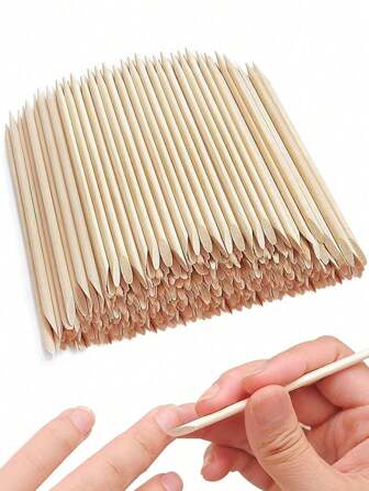 1000Pcs/500pcs/200pcs/100pcs/50pcs/20pcs 114mm/4.49″ Orange Wood Stick For Cuticle Pusher & Nail Cleaning, Suitable For Nail Salons & Diy Nail Art,Nail Supplies,Nail Tools,Nail Art Tools,Back To School,Nails,Nail Tools For Press On Nails