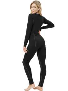 Set termico da donna da indossare sotto gli abiti per attività all'aperto in inverno, adatto per sci, caccia, ciclismo, corsa, campeggio, come strato base