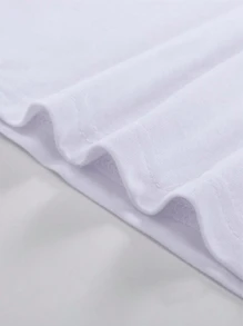 Cotton T-Shirt Retro Style Phrase Comfort Premium Men's Blouse Elegant Soft Summer - 奶油色 - 查看 4