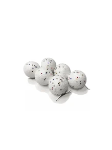 KIT 6 Decorative Christmas Balls Christmas Tree Ornament White Christmas Decoration Ball 5/6/7/8cm - trắng - Xem 4