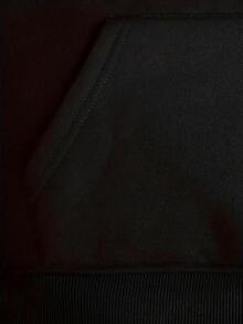 Plus Size Women European&American New Arrival Long Sleeve Solid Color Thermal Lined Hooded Sweatshirt, Autumn/Winter