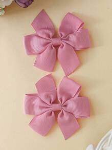 2pcs/Set 3-Inch Multicolor Bowknot Hair Clips, Fashion Hair Accessories For Girls, Suitable For Teenagers, Holidays, Parties, School - A - View 30