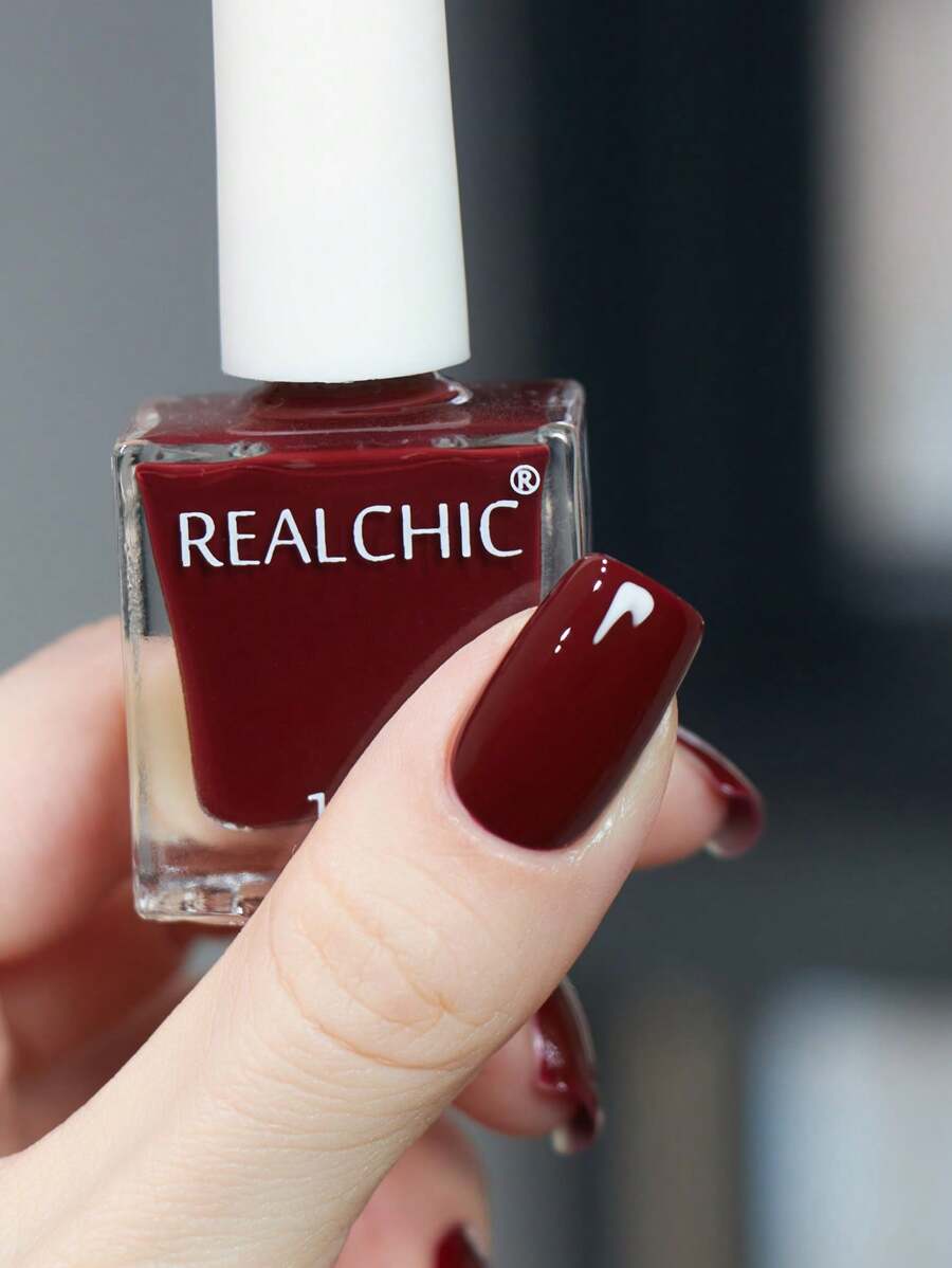 REALCHIC 10毫升/瓶,2025新款圣诞红色水性指甲油,快干,持久,可撕拉,夏季色彩,女士美甲,节日礼物美甲 - 紅色 - 查看 1