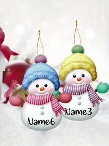 Personalized 2D Acrylic Christmas Snowman Tree Ornaments, Custom Ornaments With Names ,Customized Xmas Decorations Ornament Gifts, Customized 7 Colors Snowman Xmas Tree Hanging Tags With Family Name,Personalized Gifts, Christmas Gifts,Personalized Christmas Ornaments,