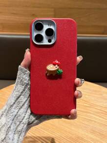 1 件大孔相机皮革纹理可爱 3D 蘑菇森林图案保护手机壳适用于 iPhone11/11promax/14/15/16/12/13 - 彩色 - 查看 2