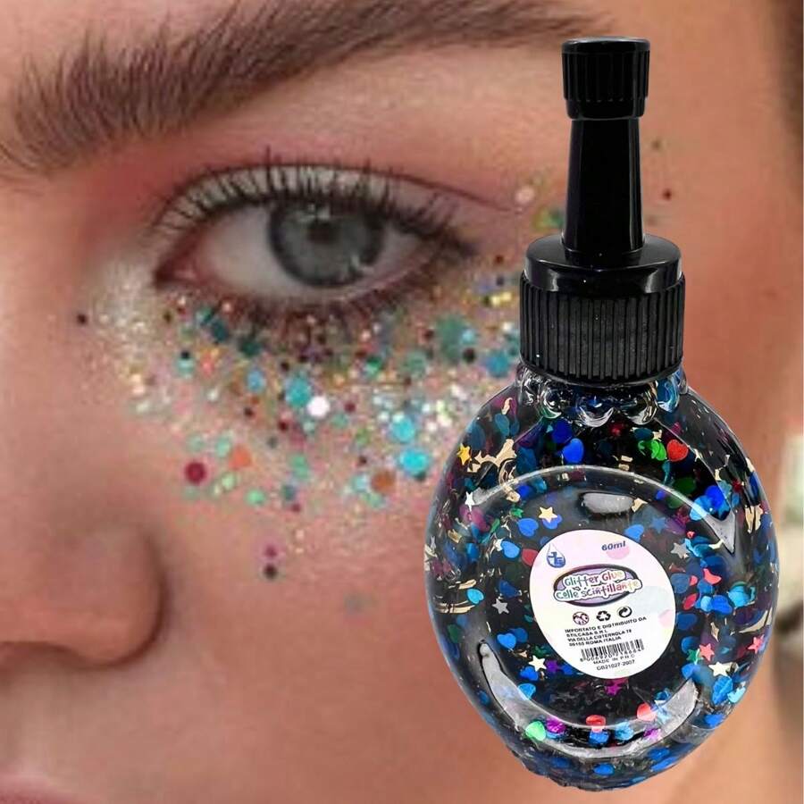 Loren's importados Glitter Gel Makeup, Carnival And Parties - Xanh đậm - Xem 1