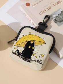 Portamonete con cerniera a fantasia animale, leggero per monete, banconote, carte d'identità, carte di credito, tasca per monete portatile, portafoglio piccolo, borsa per uso vario, accessorio di moda e moderno per viaggi, regalo di compleanno, anniversario, San Valentino, regalo per donne e insegnanti