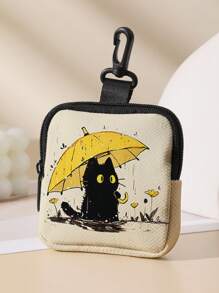 Portamonete con cerniera a fantasia animale, leggero per monete, banconote, carte d'identità, carte di credito, tasca per monete portatile, portafoglio piccolo, borsa per uso vario, accessorio di moda e moderno per viaggi, regalo di compleanno, anniversario, San Valentino, regalo per donne e insegnanti