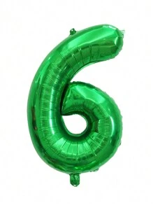1pc 32 Inch PE Balloon, Green Number Design Decorative Balloon For Party, Back To School Valentine Day - Green - View 3