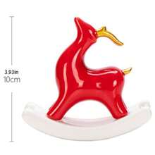 Christmas Deer Decor, Cute Ceramic Swing Reindeer Desk Ornament Home Decor Party Favor