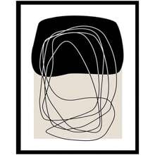 波西米亚风格墙壁艺术中世纪现代装饰帆布印刷品 1/3/6 件套 黑白中性抽象波西米亚风格墙壁装饰 适用于卧室客厅浴室（无框风格） - 黑與白 - 查看 26