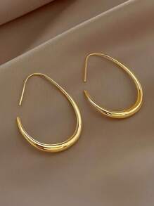 Fashionable Personalized Earrings For Women, Sterling Silver, Versatile And Exquisite Hollow Earrings