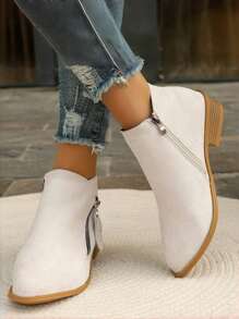 Fall/Winter 2025 Women's Suede Ankle Boots And Short Boots, Versatile