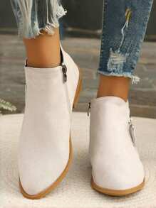 Fall/Winter 2025 Women's Suede Ankle Boots And Short Boots, Versatile