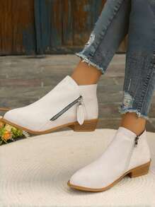 Fall/Winter 2025 Women's Suede Ankle Boots And Short Boots, Versatile