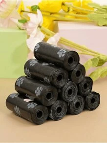 300pcs/20Rolls Extra Thick Dog Poop Bags, Leak Proof Pet Waste Bag For Dog Outdoor Walking,150pcs Infinite Ocean Dog Waste Bag Rolls, 100% Post-Consumer Poop Bags For Dogs, 150 Count Flathead, Leak-Proof, Odor-Proof Extra-Thick Black Refill Rolls, Unscented, Doggie, Doggy, Puppy Bags - Black - View 3