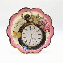 12 件仙境派对纸盘非常适合茶会、生日派对、新娘送礼会、婚礼派对、复古花卉纸盘，适合花卉花园茶壶茶会、圣诞新年感恩节派对 - 如圖所示 - 查看 6