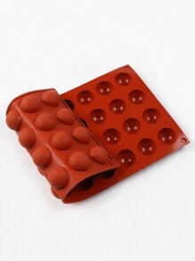 1个/2个装硅胶36孔半圆形DIY蛋糕模具、肥皂模具、果冻模具、布丁模具、巧克力模具 - 紅木色 - 查看 8