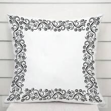 10 Pcs Creamy White Plastic Stencils For DIY Crafts, Reusable Flower Border And Plant Designs, Furniture And Cake Decorating Templates, Ideal For Canvas And Wood Crafting - White - View 5