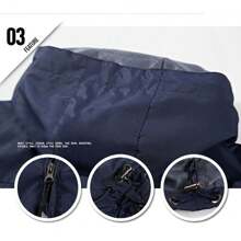 Chaqueta Casual Rompevientos Y Impermeable Para Hombre - Negro - Ver 7