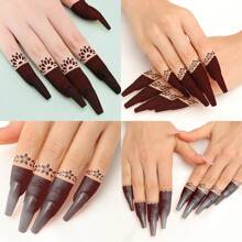 2 PCS Modern Designs Mehndi Mini TattooIcon Pattern Finger Temporary Body Art Tattoo Stickers