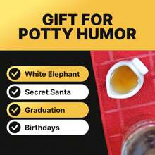 Fairly Odd Novelties Ceramic Urinal Shot Glasses, Set Of 2, 1.5oz - Perfect Gag, White Elephant, Novelty Party Gift - White - View 6