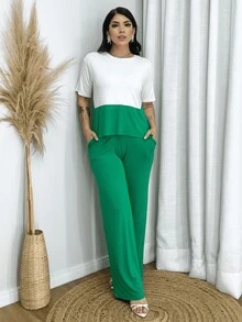 Women Two-Piece Outfits - xanh quân đội - Xem 4