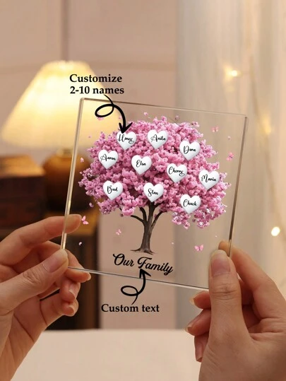 1 Piece Of Personalized Acrylic Home Decoration, The Shape Can Be Diversified, Such As Wedding Gifts, Anniversary Gifts, Valentine's Day, Couple Gifts, Graduation Gifts, Valentine's Day, Valentine's Day Decor Birthday,Home Refresh,Customized Crafts,Warm Ambience,Christmas Gift Supplies