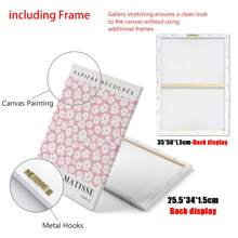 3pcs Matisse & Picasso Inspired Pink Wall Art Set - Abstract Floral Market Posters, Canvas Prints For Living Room, Bedroom, Dining Decor Gifts Birthday Graduation