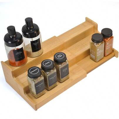 Spice Rack Organizer For Cabinet, Spice Organization For Cabinet, Spice Rack For Countertop, 3 -Tier Adjustable Seasoning Organizer Spice Organizer And Perfume Organizer