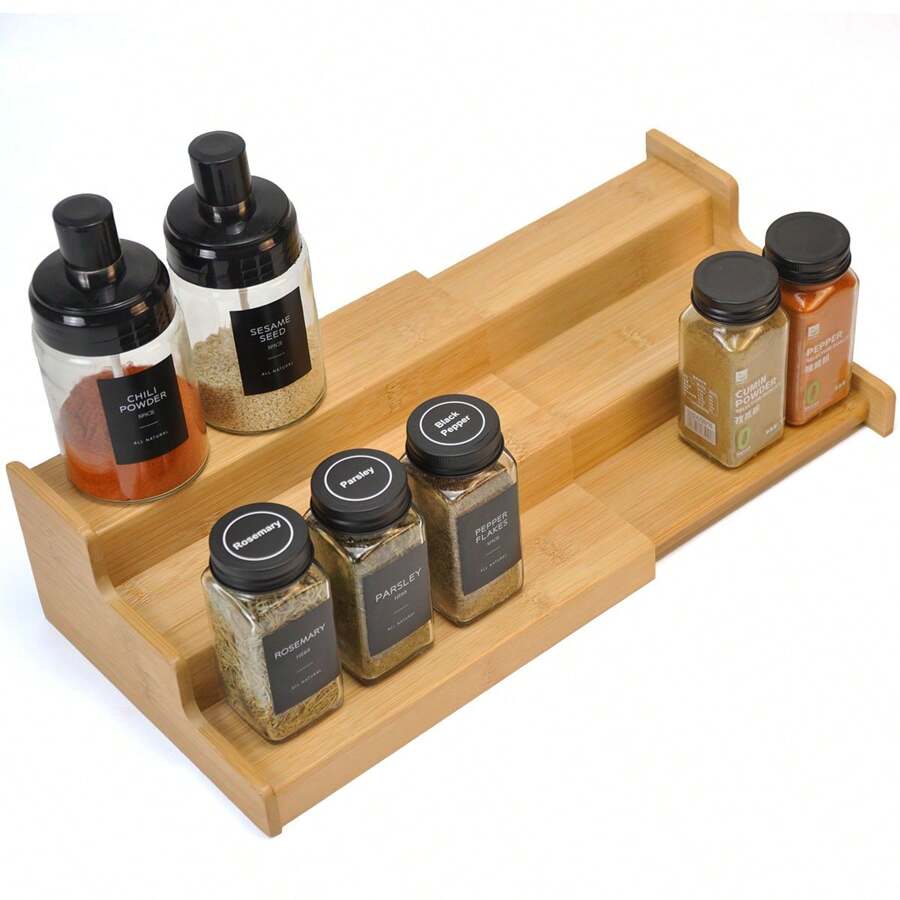 Organisateur de placard à épices, organisation des épices pour le placard, étagère à épices pour le comptoir, organisateur d'assaisonnement réglable à 3 niveaux, organisateur d'épices et organisateur de parfum