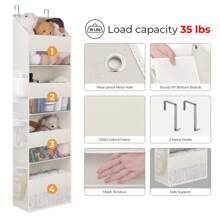 GRANNY SAYS Over Door Storage Organiser, Back Of Door Hanging Storage Organiser, Hanging Wardrobe Storage Organiser, Bedroom Over The Door Organiser For Organising Baby Clothes Toy Nappies