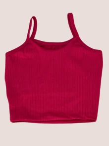 Girls' Cropped Top And Ribbed Skirt Set 37-A - Hồng - Xem 3