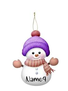Personalized 2D Acrylic Christmas Snowman Tree Ornaments, Custom Ornaments With Names ,Customized Xmas Decorations Ornament Gifts, Customized 7 Colors Snowman Xmas Tree Hanging Tags With Family Name,Personalized Gifts, Christmas Gifts,Personalized Christmas Ornaments,
