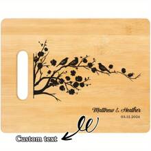 1 Peça Tábua de Corte, Tábua de Corte de Bambu, Tábua de Corte Personalizada, Tábua de Corte Criativa Personalizada, Utensílios de Cozinha, Decoração de Cozinha, Presente do Dia das Mães, Presente de Aniversário do Dia dos Pais