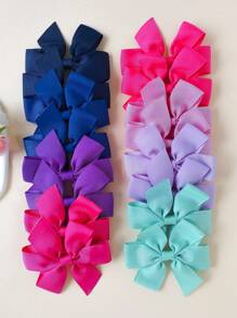2pcs/Set 3-Inch Multicolor Bowknot Hair Clips, Fashion Hair Accessories For Girls, Suitable For Teenagers, Holidays, Parties, School - A - View 2